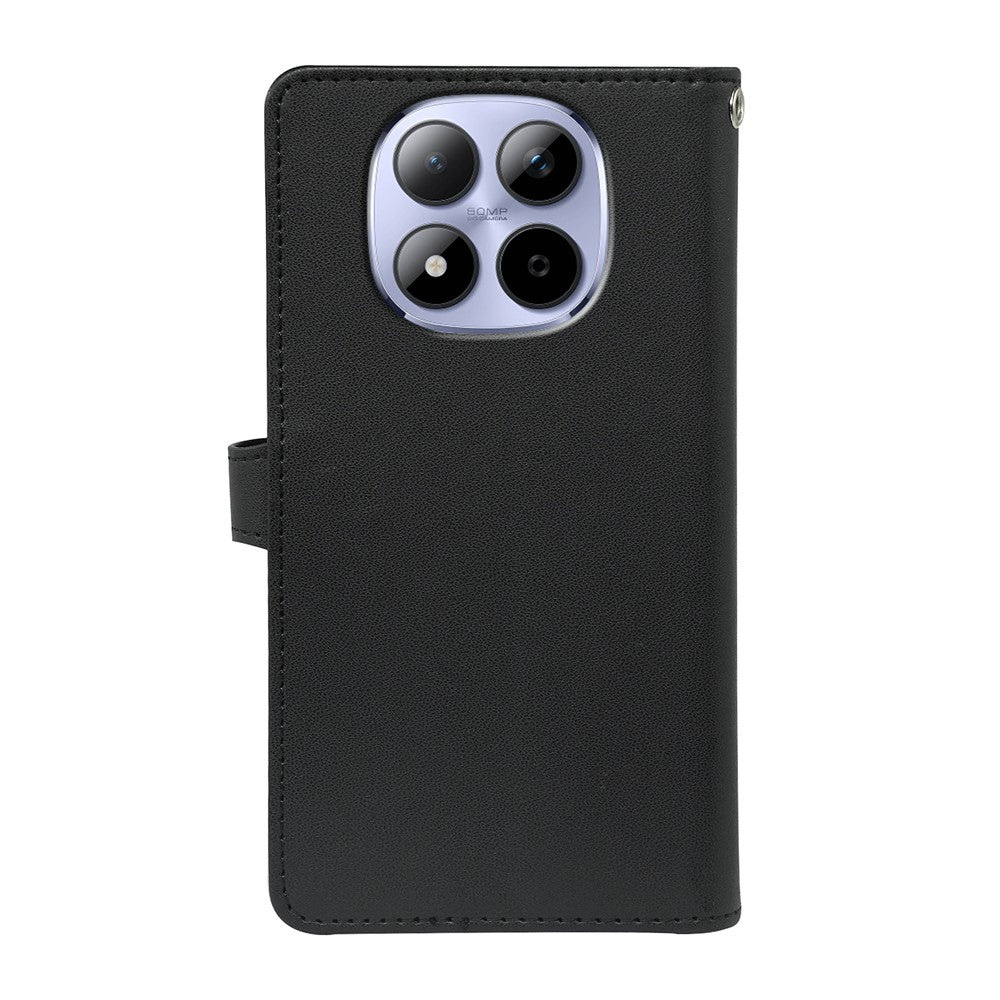 For Xiaomi Redmi Note 15 Pro 5G (Global) Case with 9 Card Slots PU Leather Stand Phone Cover - Black