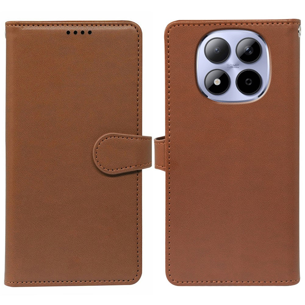 For Xiaomi Redmi Note 15 Pro 5G (Global) Case with 9 Card Slots PU Leather Stand Phone Cover - Brown