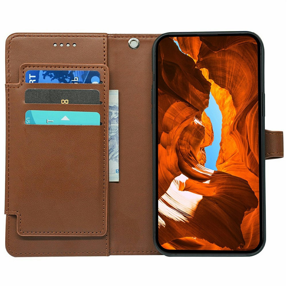 For Xiaomi Redmi Note 15 Pro 5G (Global) Case with 9 Card Slots PU Leather Stand Phone Cover - Brown