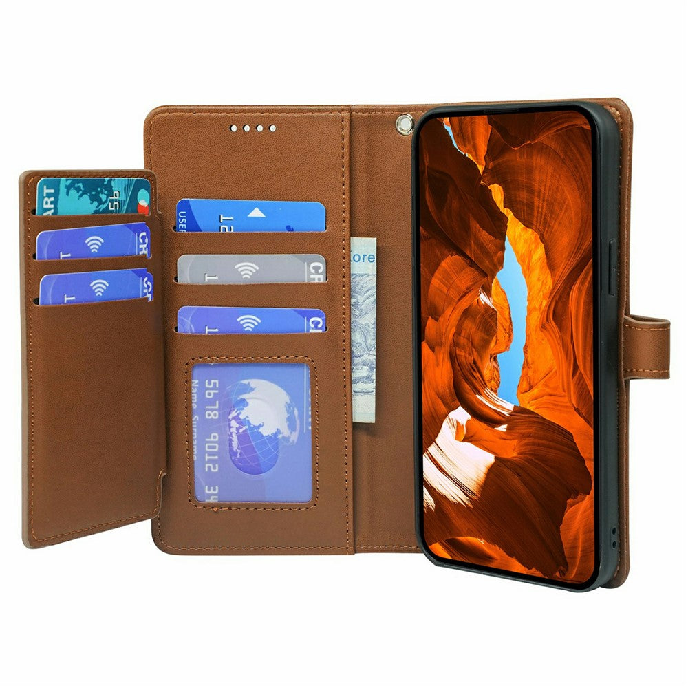 For Xiaomi Redmi Note 15 Pro 5G (Global) Case with 9 Card Slots PU Leather Stand Phone Cover - Brown