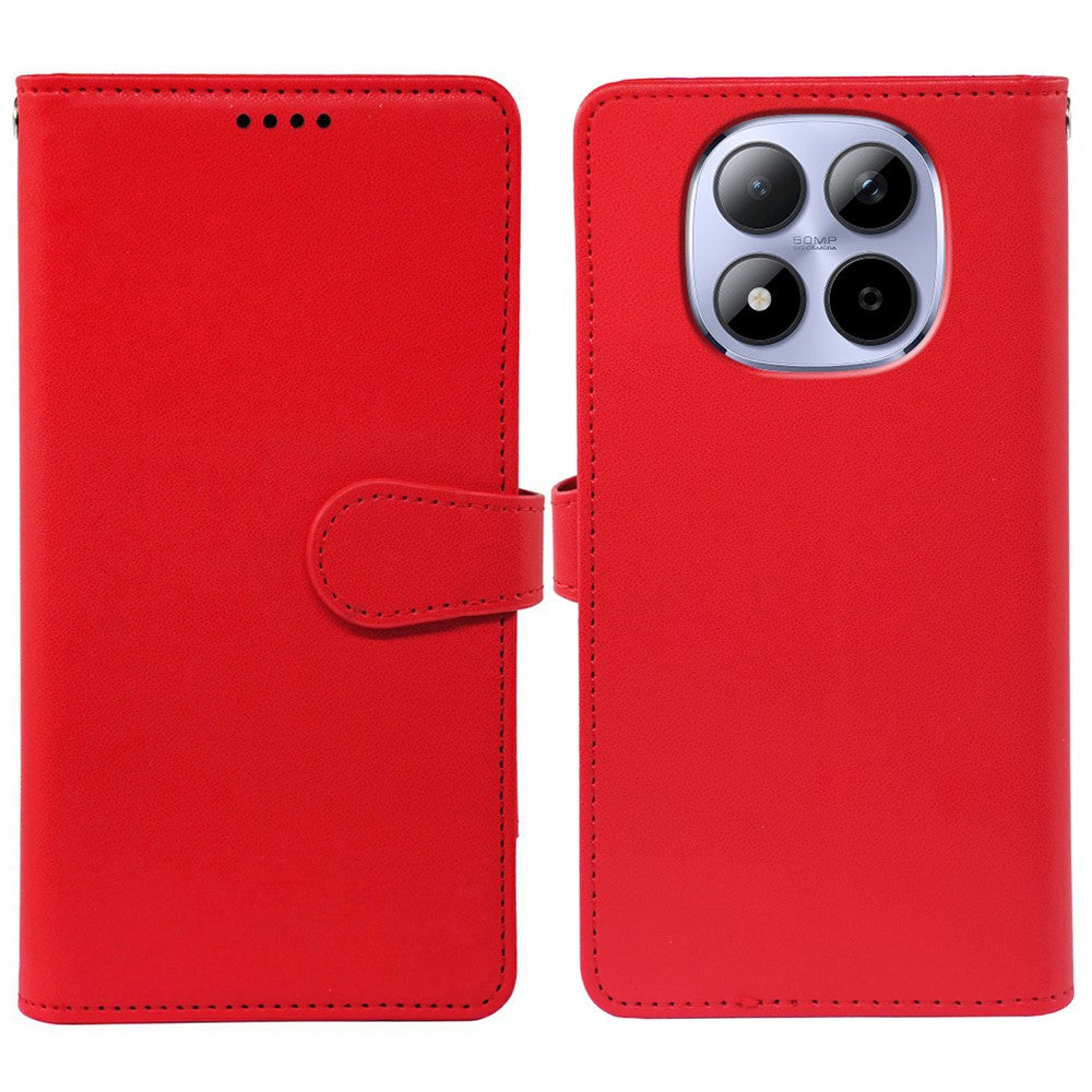 For Xiaomi Redmi Note 15 Pro 5G (Global) Case with 9 Card Slots PU Leather Stand Phone Cover - Red