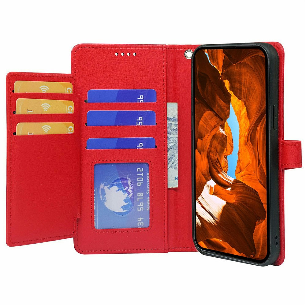 For Xiaomi Redmi Note 15 Pro 5G (Global) Case with 9 Card Slots PU Leather Stand Phone Cover - Red