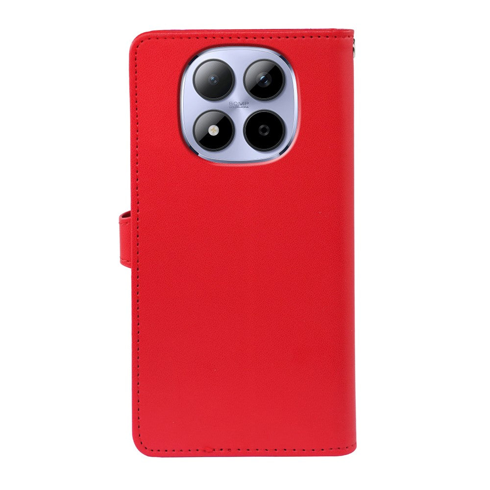 For Xiaomi Redmi Note 15 Pro 5G (Global) Case with 9 Card Slots PU Leather Stand Phone Cover - Red