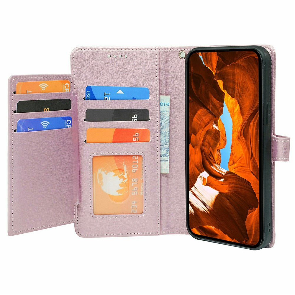 For Xiaomi Redmi Note 15 Pro 5G (Global) Case with 9 Card Slots PU Leather Stand Phone Cover - Rose Gold