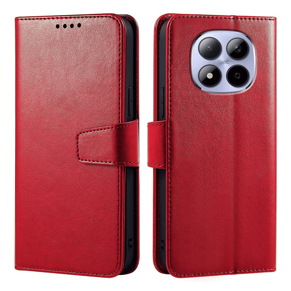 For Xiaomi Redmi Note 15 Pro 5G (Global) Case Stand Card Holder Wallet Leather Phone Cover - Red