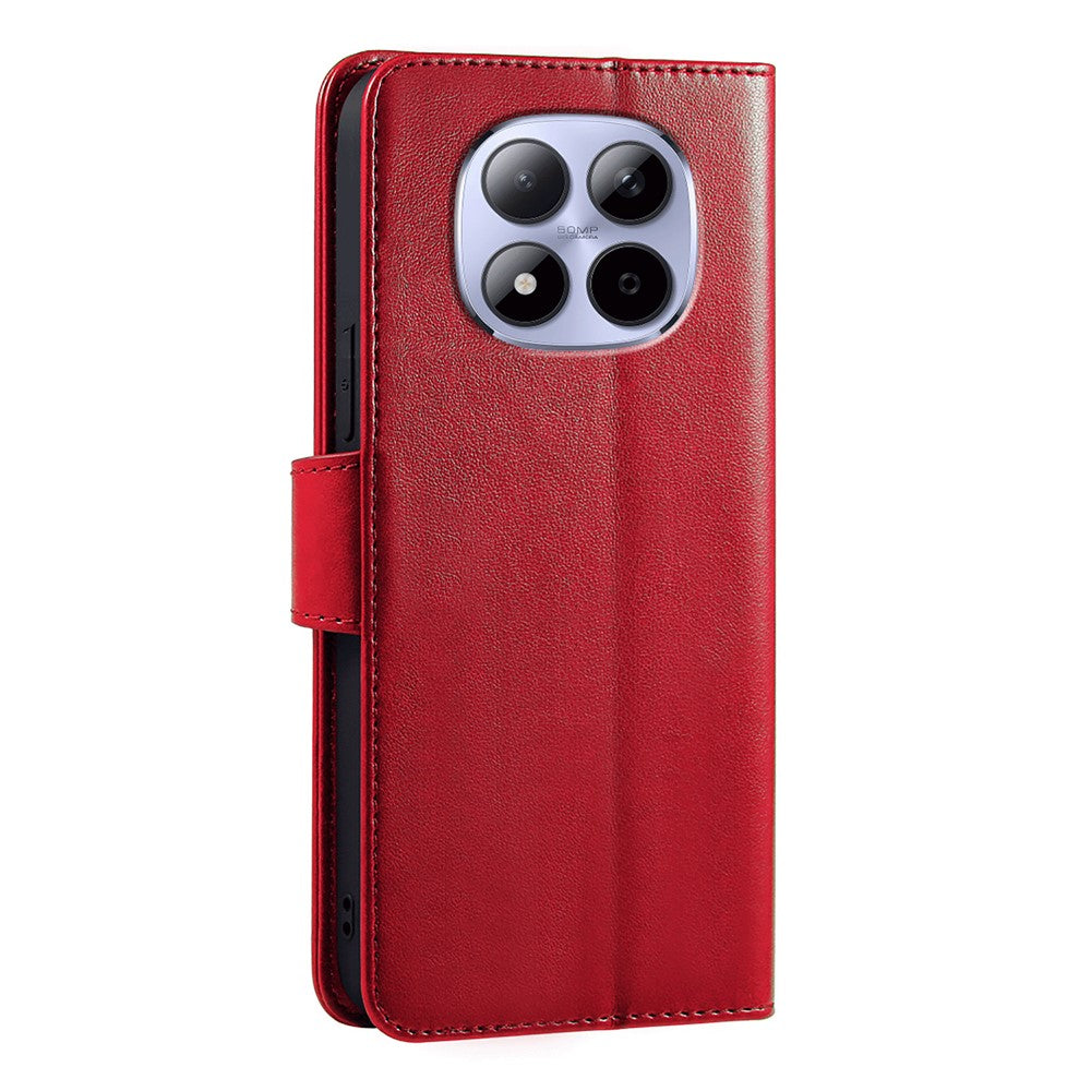 For Xiaomi Redmi Note 15 Pro 5G (Global) Case Stand Card Holder Wallet Leather Phone Cover - Red