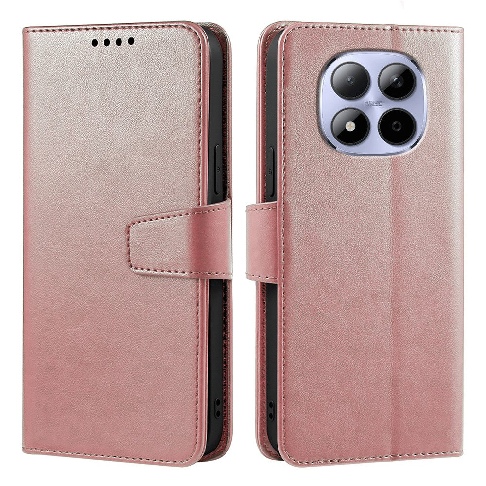 For Xiaomi Redmi Note 15 Pro 5G (Global) Case Stand Card Holder Wallet Leather Phone Cover - Rose Gold
