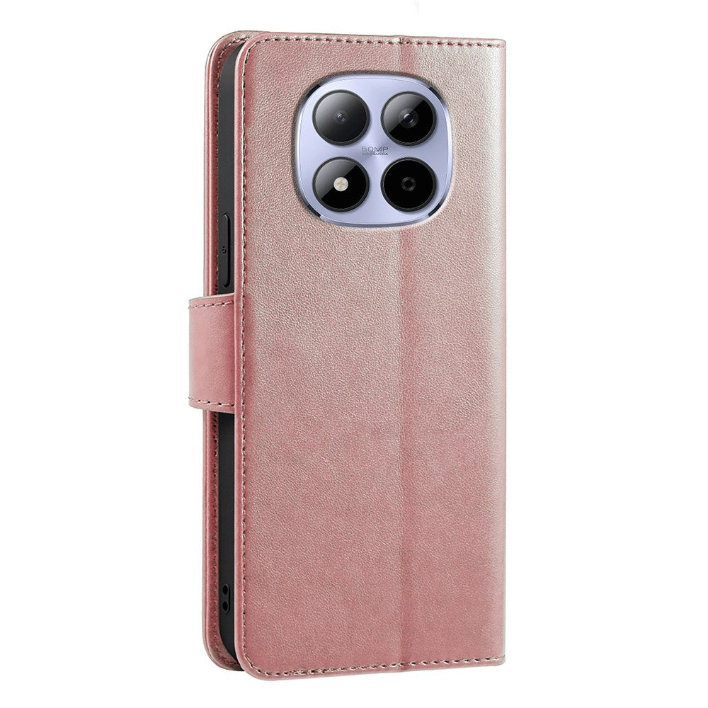 For Xiaomi Redmi Note 15 Pro 5G (Global) Case Stand Card Holder Wallet Leather Phone Cover - Rose Gold