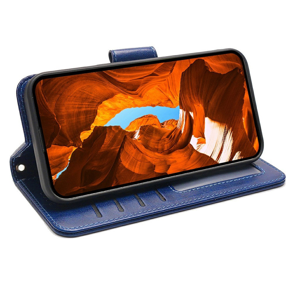 For Xiaomi Poco M8 Pro 5G / Redmi Note 15 Pro+ 5G (Global) Case Stand Card Holder Wallet Leather Phone Cover - Blue