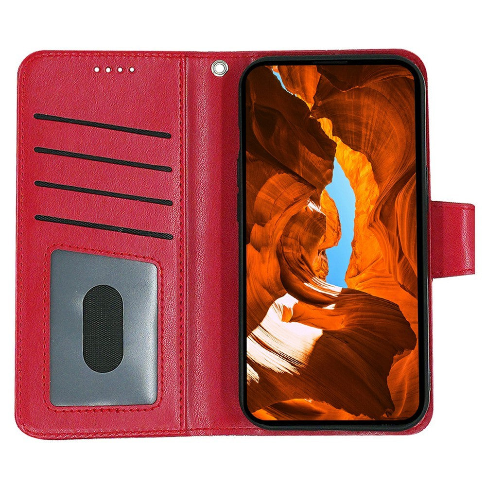 For Xiaomi Poco M8 Pro 5G / Redmi Note 15 Pro+ 5G (Global) Case Stand Card Holder Wallet Leather Phone Cover - Red
