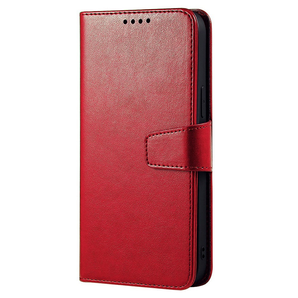 For Xiaomi Poco M8 Pro 5G / Redmi Note 15 Pro+ 5G (Global) Case Stand Card Holder Wallet Leather Phone Cover - Red