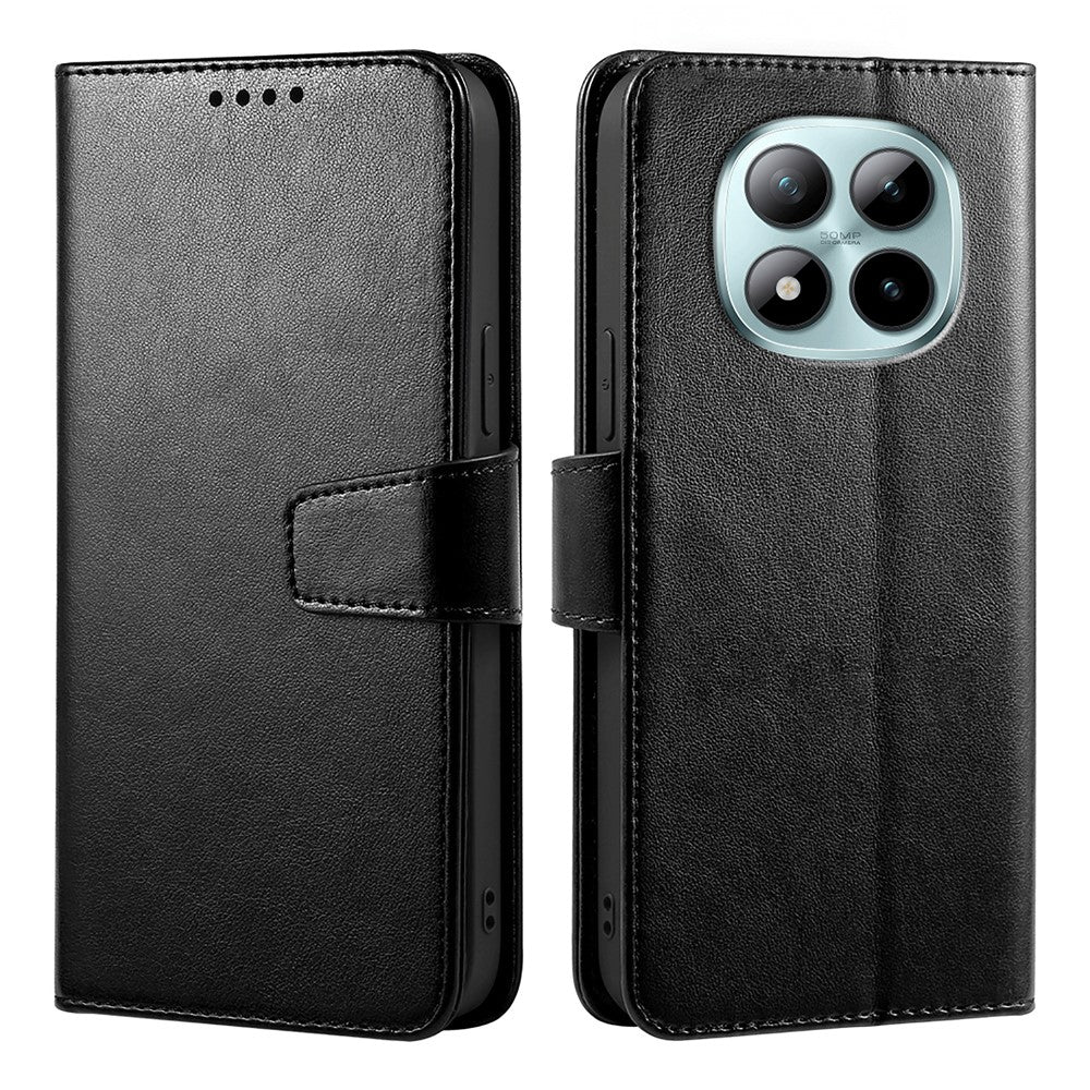 For Xiaomi Poco M8 Pro 5G / Redmi Note 15 Pro+ 5G (Global) Case Stand Card Holder Wallet Leather Phone Cover - Black