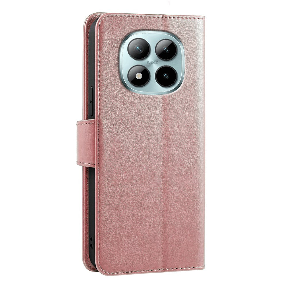 For Xiaomi Poco M8 Pro 5G / Redmi Note 15 Pro+ 5G (Global) Case Stand Card Holder Wallet Leather Phone Cover - Rose Gold
