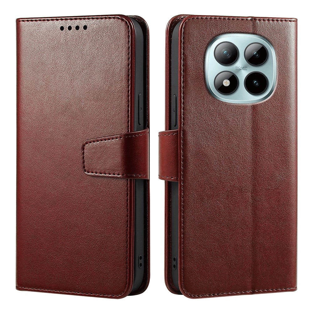 For Xiaomi Poco M8 Pro 5G / Redmi Note 15 Pro+ 5G (Global) Case Stand Card Holder Wallet Leather Phone Cover - Brown