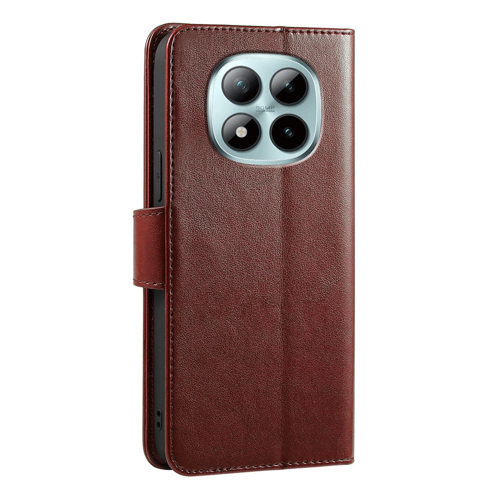 For Xiaomi Poco M8 Pro 5G / Redmi Note 15 Pro+ 5G (Global) Case Stand Card Holder Wallet Leather Phone Cover - Brown