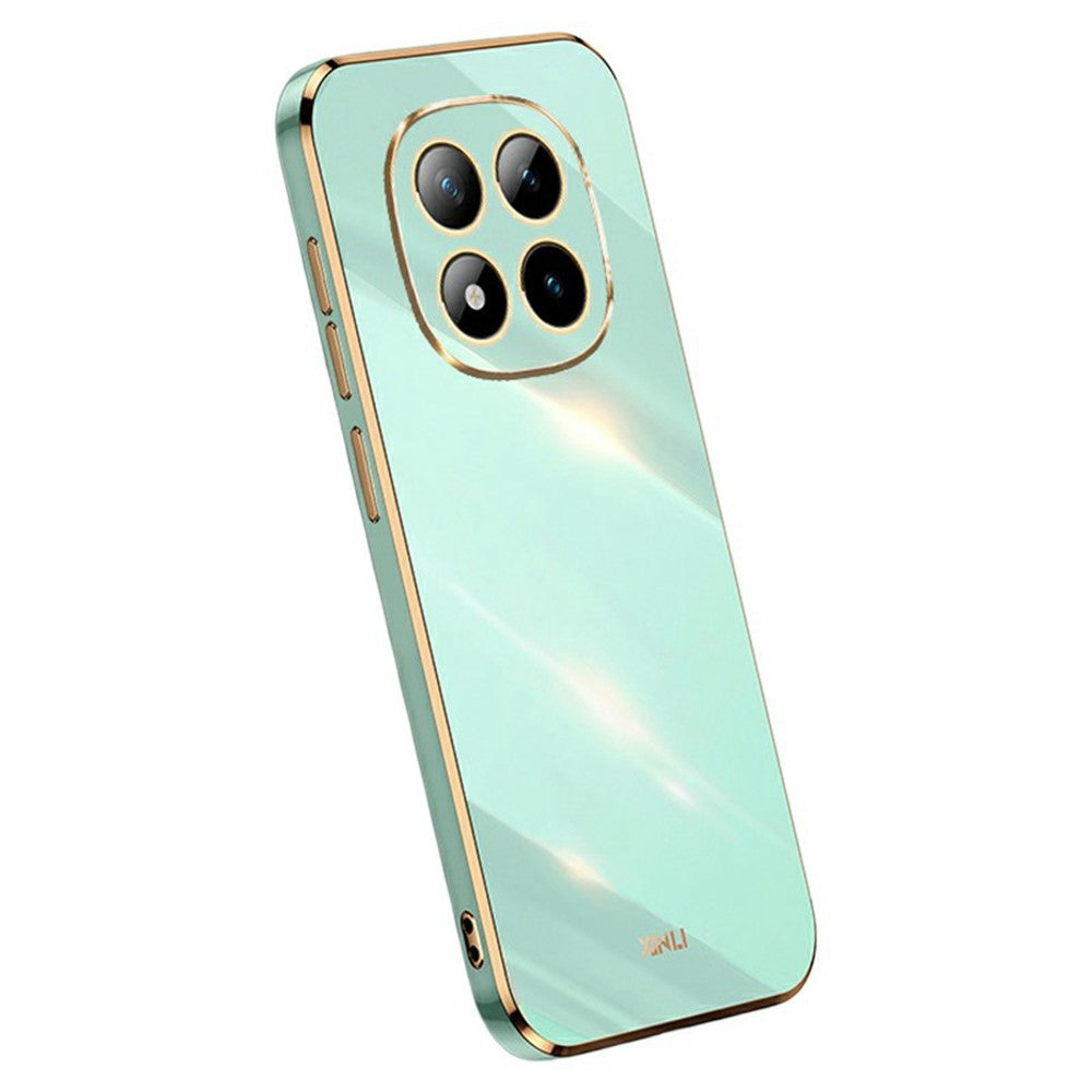 XINLI For Xiaomi Redmi Note 15 Pro 5G (Global) Case TPU Phone Cover with Electroplating Frame - Cyan