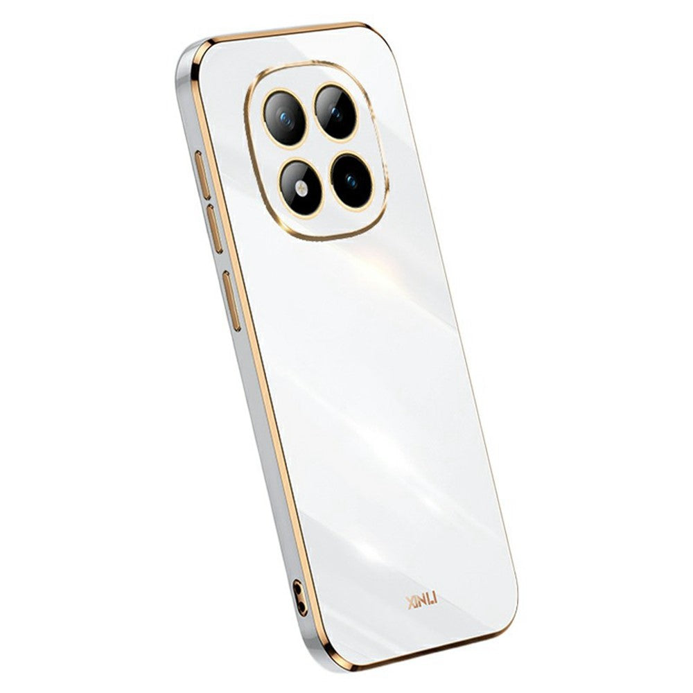 XINLI For Xiaomi Redmi Note 15 Pro 5G (Global) Case TPU Phone Cover with Electroplating Frame - White