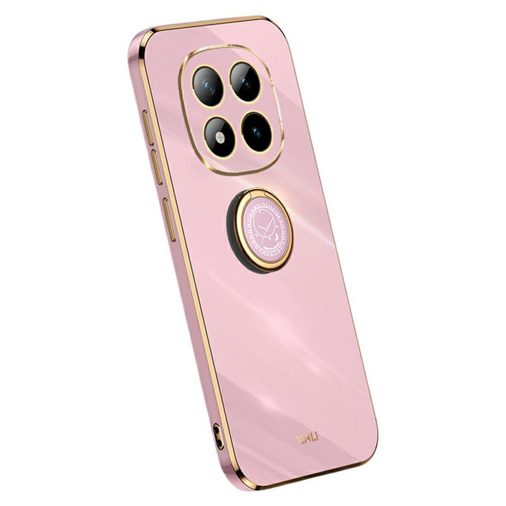 XINLI For Xiaomi Redmi Note 15 Pro 5G (Global) Case Ring Kickstand Electroplating TPU Phone Cover - Purple