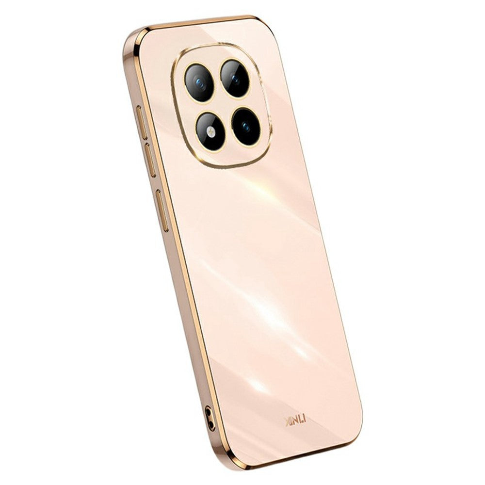 XINLI For Xiaomi Poco M8 Pro 5G / Redmi Note 15 Pro+ 5G (Global) Case TPU Phone Cover with Electroplating Frame - Pink
