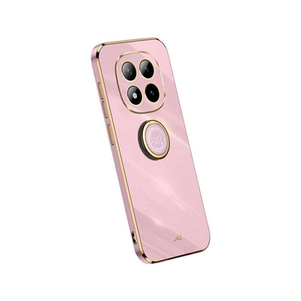 XINLI For Xiaomi Poco M8 Pro 5G / Redmi Note 15 Pro+ 5G (Global) Case Ring Kickstand Electroplating TPU Phone Cover - Purple
