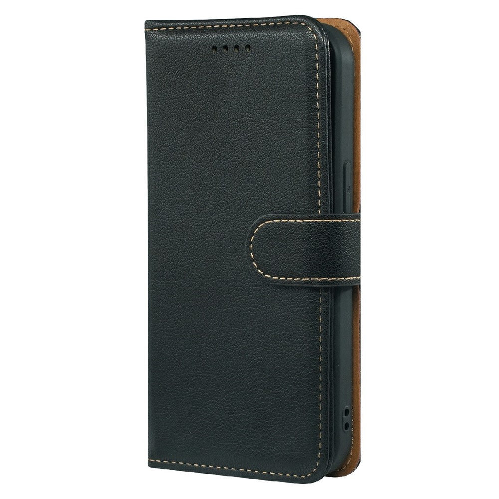 For Xiaomi Poco M8 Pro 5G / Redmi Note 15 Pro+ 5G (Global) Case RFID Blocking Wallet Litchi Texture Leather Phone Cover Magnetic Clasp - Black