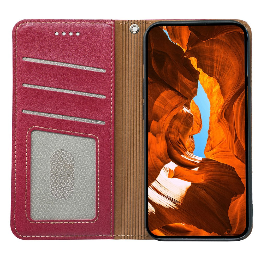 For Xiaomi Poco M8 Pro 5G / Redmi Note 15 Pro+ 5G (Global) Case Wallet RFID Blocking Leather Phone Cover Strong Magnetic Closure - Red