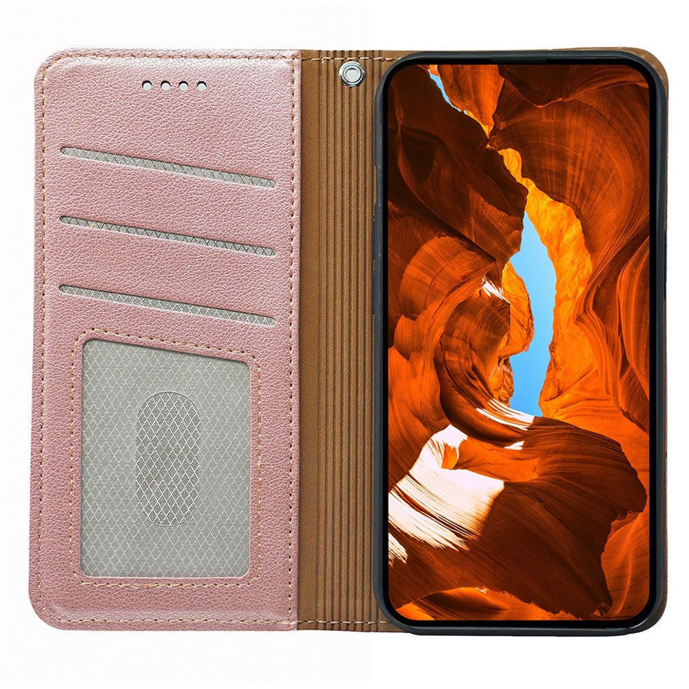 For Xiaomi Poco M8 Pro 5G / Redmi Note 15 Pro+ 5G (Global) Case Wallet RFID Blocking Leather Phone Cover Strong Magnetic Closure - Rose Gold