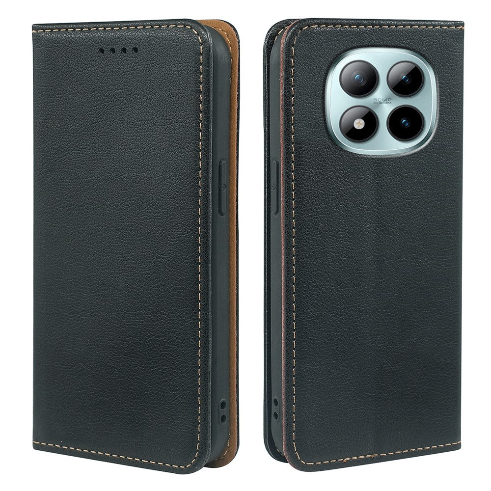 For Xiaomi Poco M8 Pro 5G / Redmi Note 15 Pro+ 5G (Global) Case Wallet RFID Blocking Leather Phone Cover Strong Magnetic Closure - Black