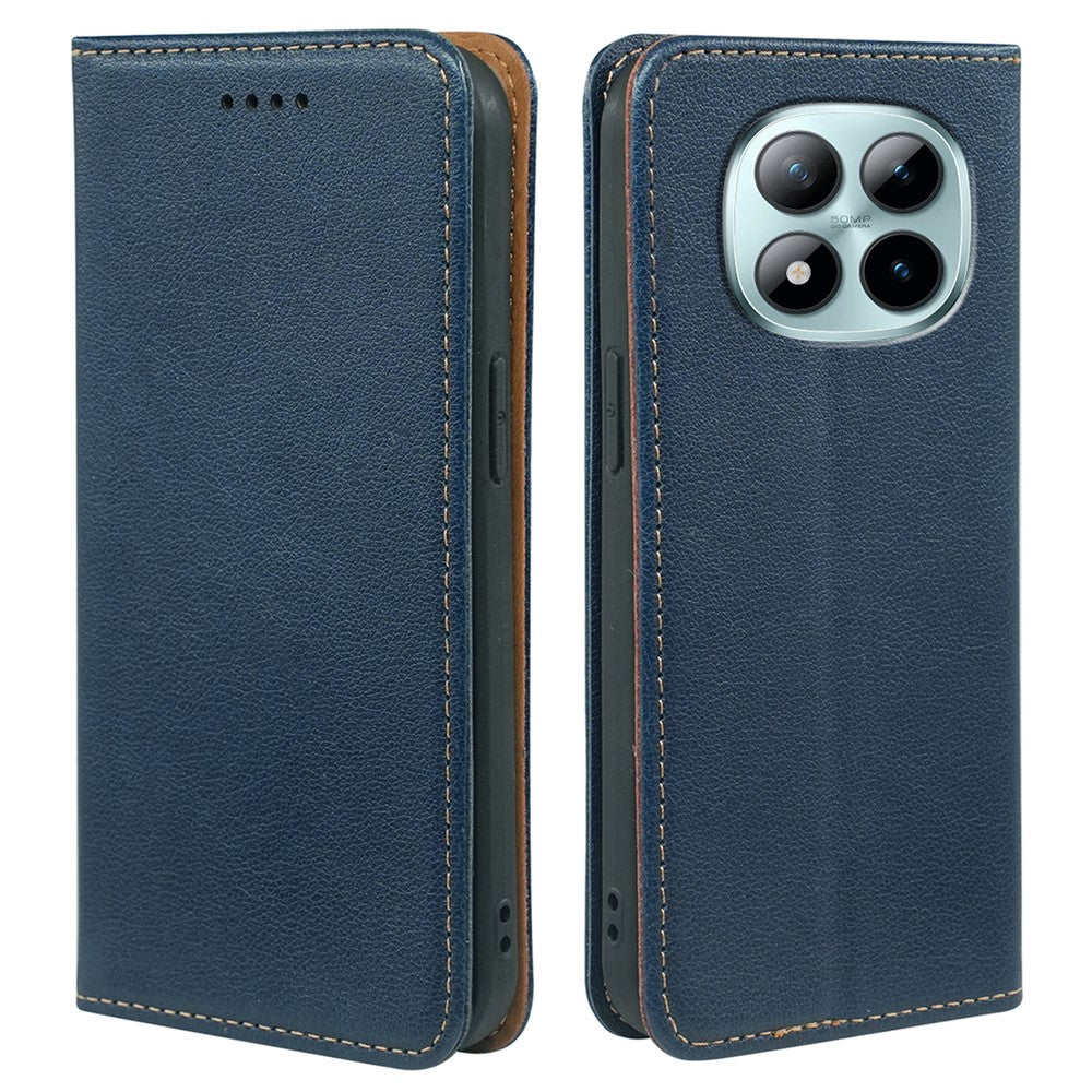 For Xiaomi Poco M8 Pro 5G / Redmi Note 15 Pro+ 5G (Global) Case Wallet RFID Blocking Leather Phone Cover Strong Magnetic Closure - Blue