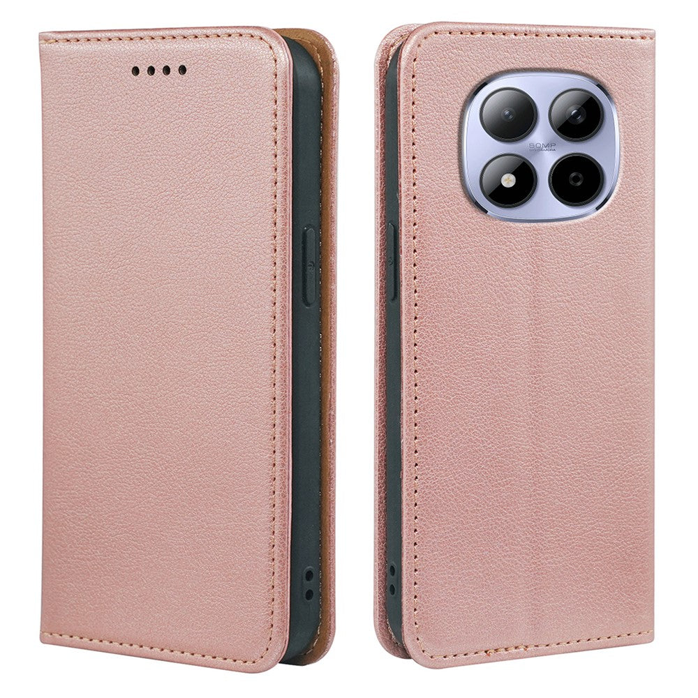 For Xiaomi Redmi Note 15 Pro 5G (Global) Case Wallet RFID Blocking Leather Phone Cover Strong Magnetic Closure - Rose Gold