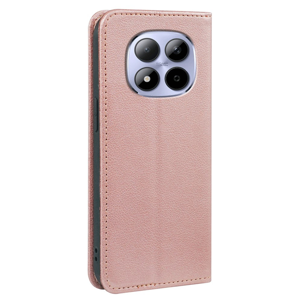 For Xiaomi Redmi Note 15 Pro 5G (Global) Case Wallet RFID Blocking Leather Phone Cover Strong Magnetic Closure - Rose Gold