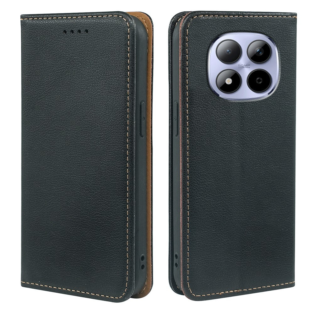 For Xiaomi Redmi Note 15 Pro 5G (Global) Case Wallet RFID Blocking Leather Phone Cover Strong Magnetic Closure - Black