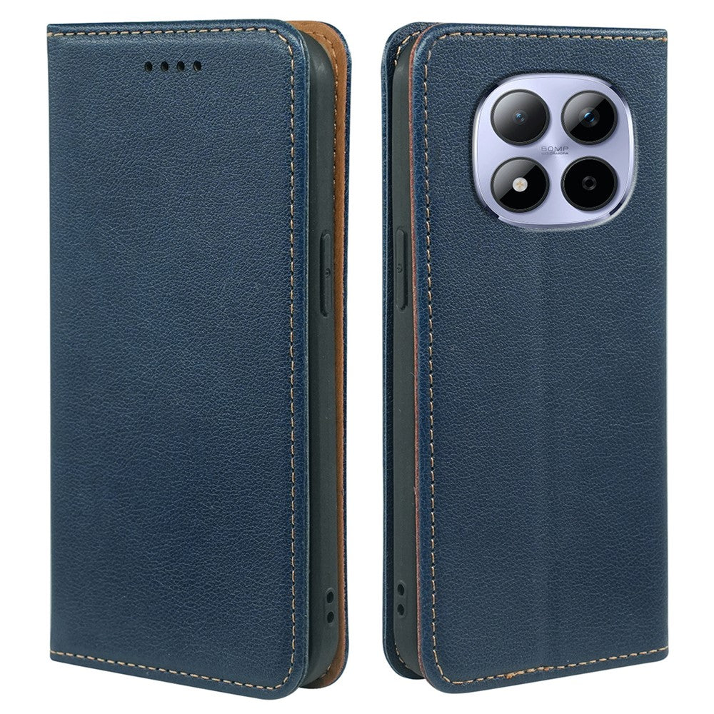 For Xiaomi Redmi Note 15 Pro 5G (Global) Case Wallet RFID Blocking Leather Phone Cover Strong Magnetic Closure - Blue