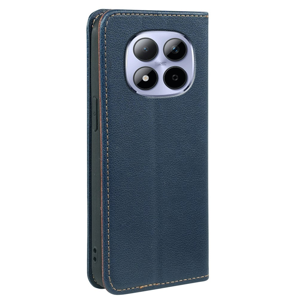 For Xiaomi Redmi Note 15 Pro 5G (Global) Case Wallet RFID Blocking Leather Phone Cover Strong Magnetic Closure - Blue