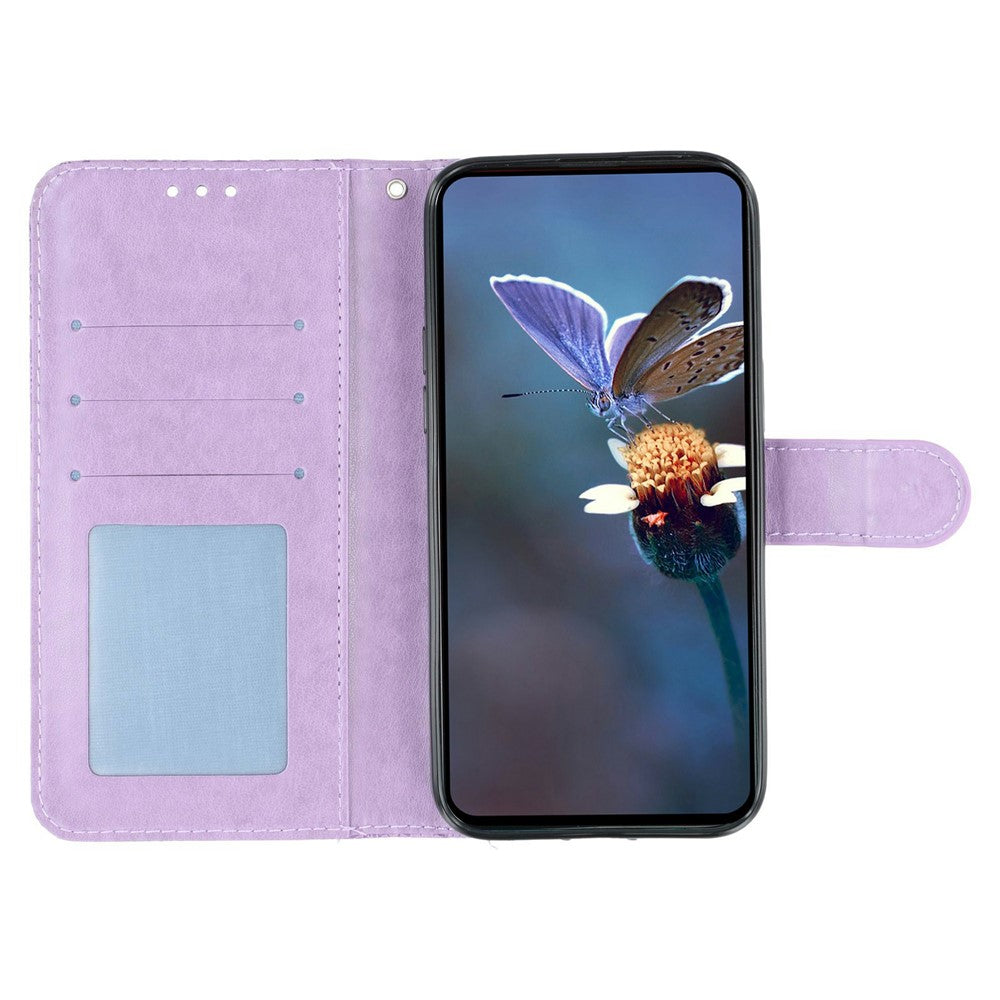 For Xiaomi Poco M8 Pro 5G / Redmi Note 15 Pro+ 5G (Global) Case Lace Flowers PU Leather Flip Wallet Phone Cover - Purple