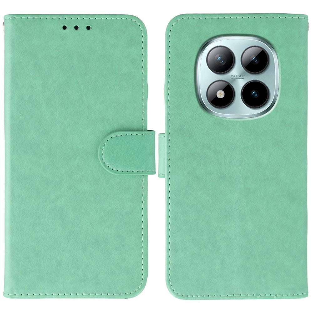 For Xiaomi Poco M8 Pro 5G / Redmi Note 15 Pro+ 5G (Global) Case PU Leather Flip Wallet Phone Cover with Strap - Green