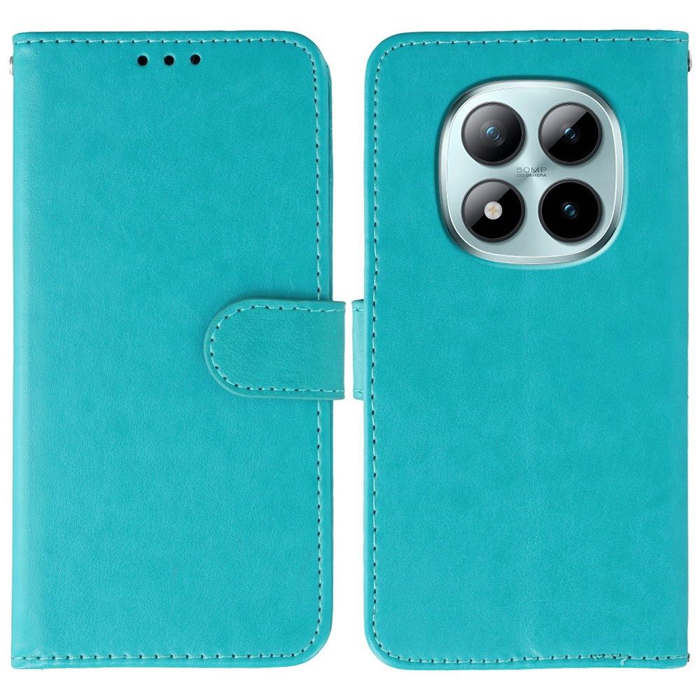 For Xiaomi Poco M8 Pro 5G / Redmi Note 15 Pro+ 5G (Global) Case PU Leather Flip Wallet Phone Cover with Strap - Blue