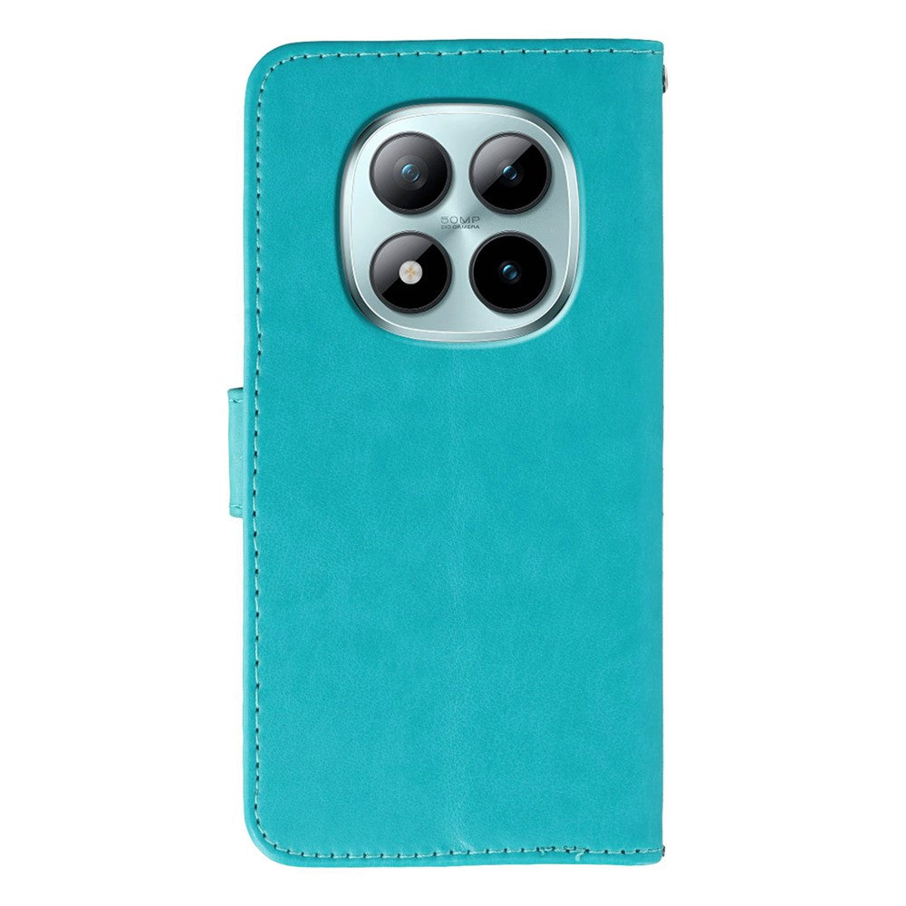For Xiaomi Poco M8 Pro 5G / Redmi Note 15 Pro+ 5G (Global) Case PU Leather Flip Wallet Phone Cover with Strap - Blue