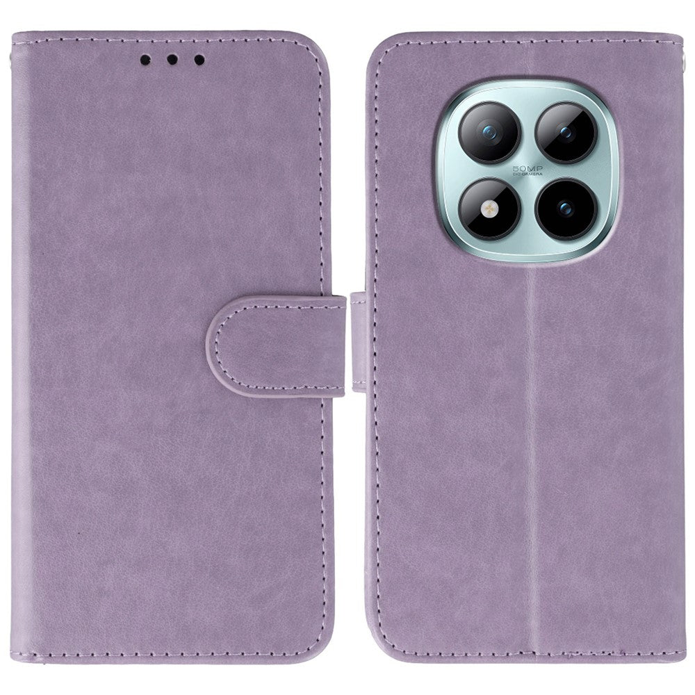 For Xiaomi Poco M8 Pro 5G / Redmi Note 15 Pro+ 5G (Global) Case PU Leather Flip Wallet Phone Cover with Strap - Purple