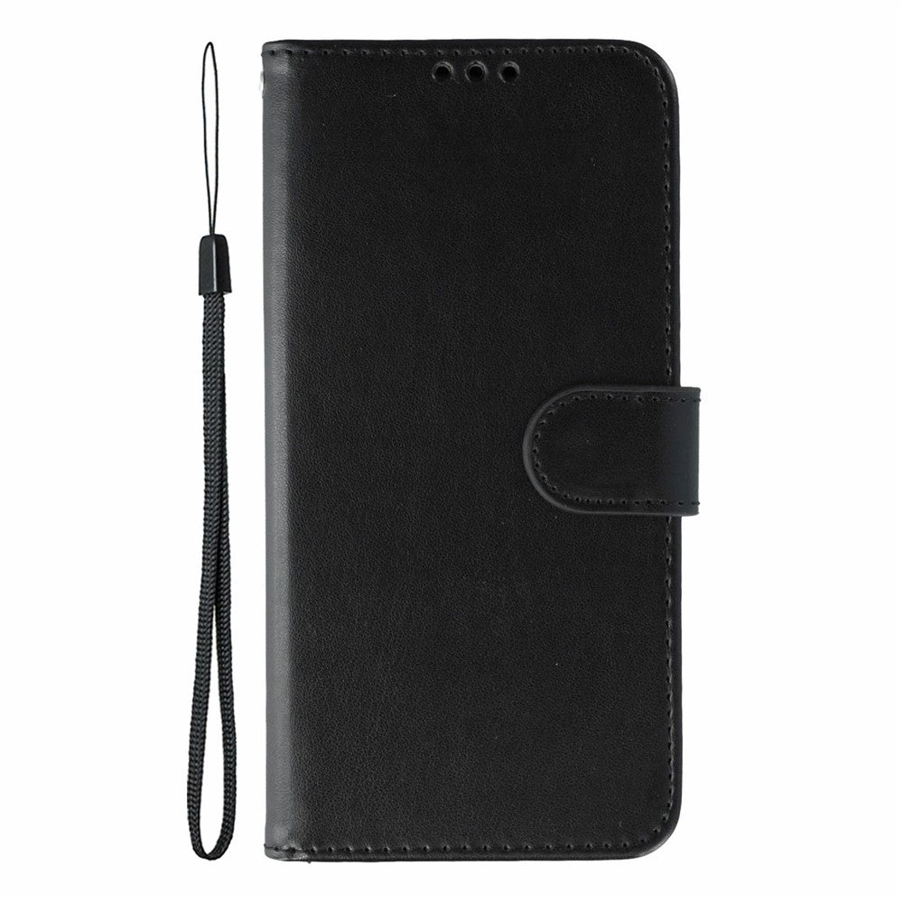 For Xiaomi Poco M8 Pro 5G / Redmi Note 15 Pro+ 5G (Global) Case PU Leather Flip Wallet Phone Cover with Strap - Black