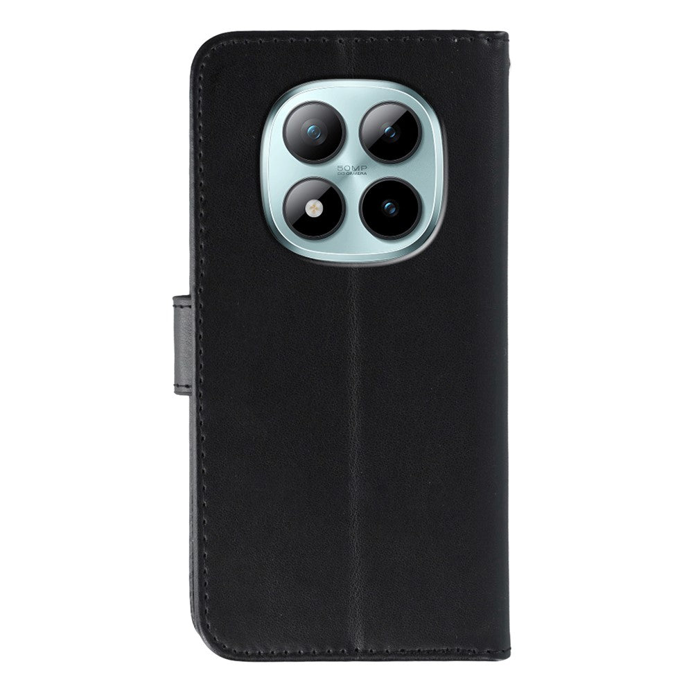 For Xiaomi Poco M8 Pro 5G / Redmi Note 15 Pro+ 5G (Global) Case PU Leather Flip Wallet Phone Cover with Strap - Black