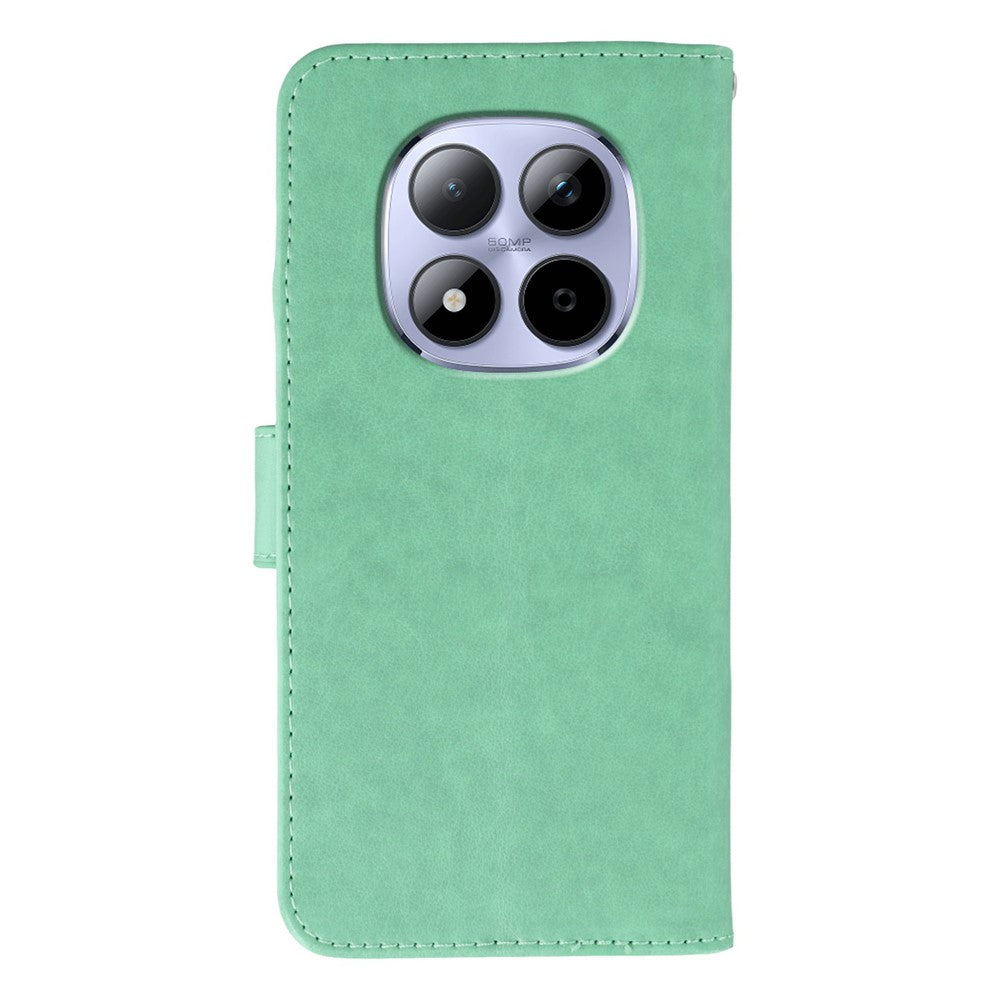 For Xiaomi Redmi Note 15 Pro 5G (Global) Case PU Leather Flip Wallet Phone Cover with Strap - Green
