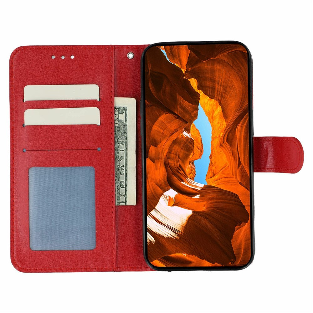 For Xiaomi Redmi Note 15 Pro 5G (Global) Case PU Leather Flip Wallet Phone Cover with Strap - Red