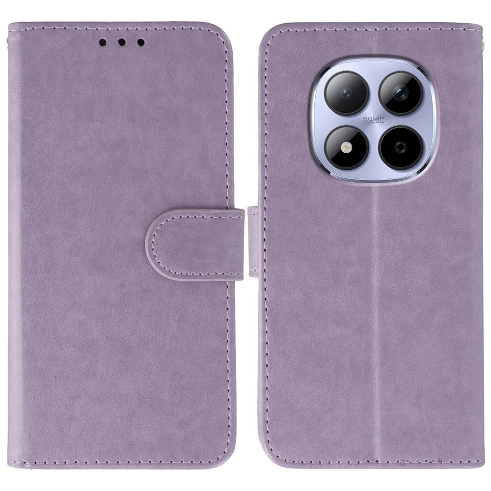 For Xiaomi Redmi Note 15 Pro 5G (Global) Case PU Leather Flip Wallet Phone Cover with Strap - Purple