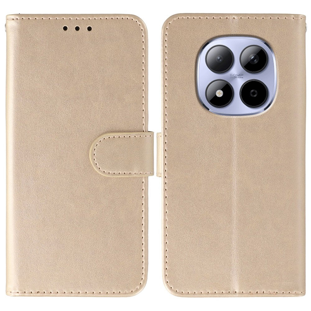 For Xiaomi Redmi Note 15 Pro 5G (Global) Case PU Leather Flip Wallet Phone Cover with Strap - Rose Gold