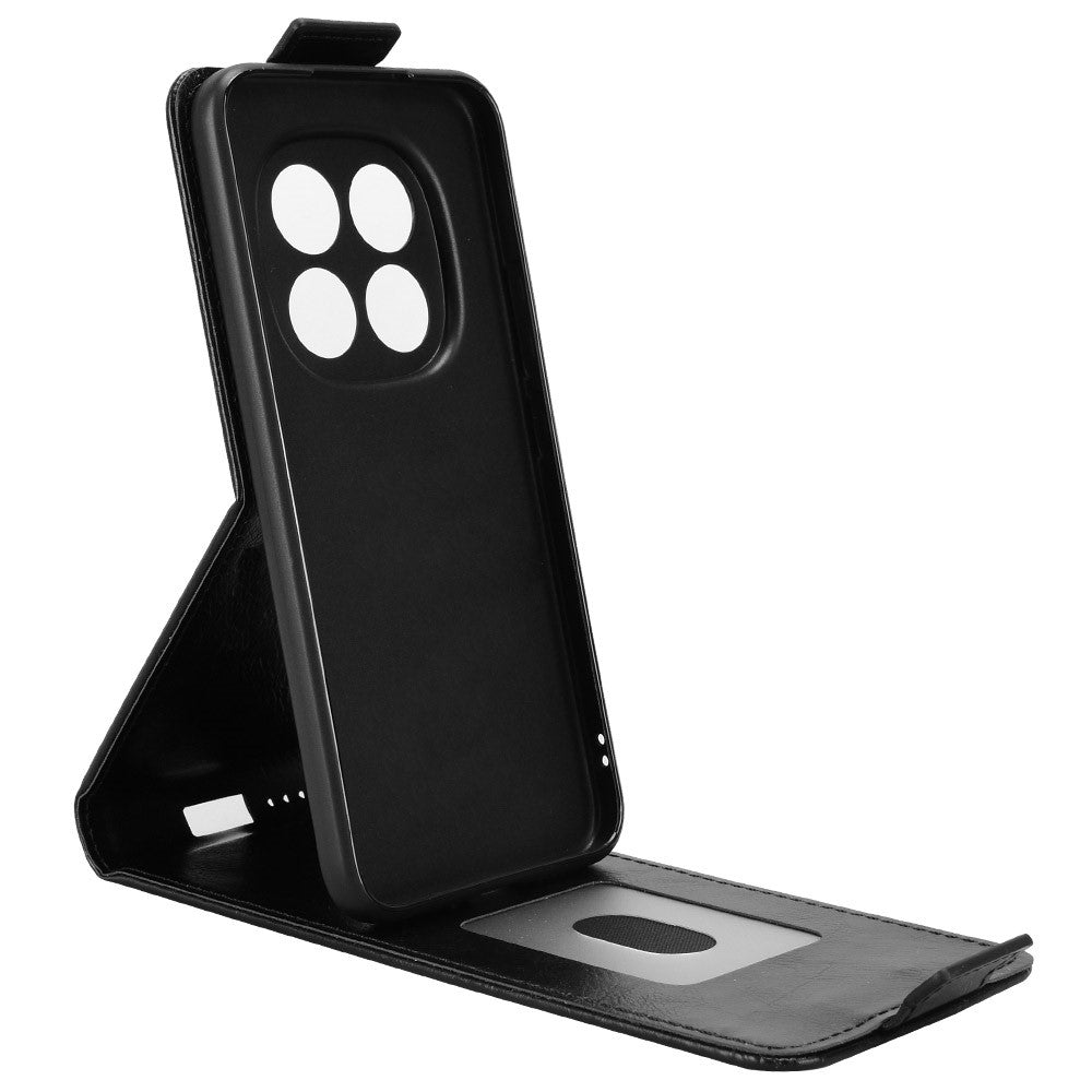 For Xiaomi Poco M8 Pro 5G / Redmi Note 15 Pro+ 5G (Global) Stand Case Magnetic Clasp Vertical Flip Leather Phone Cover with Card Holder - Black