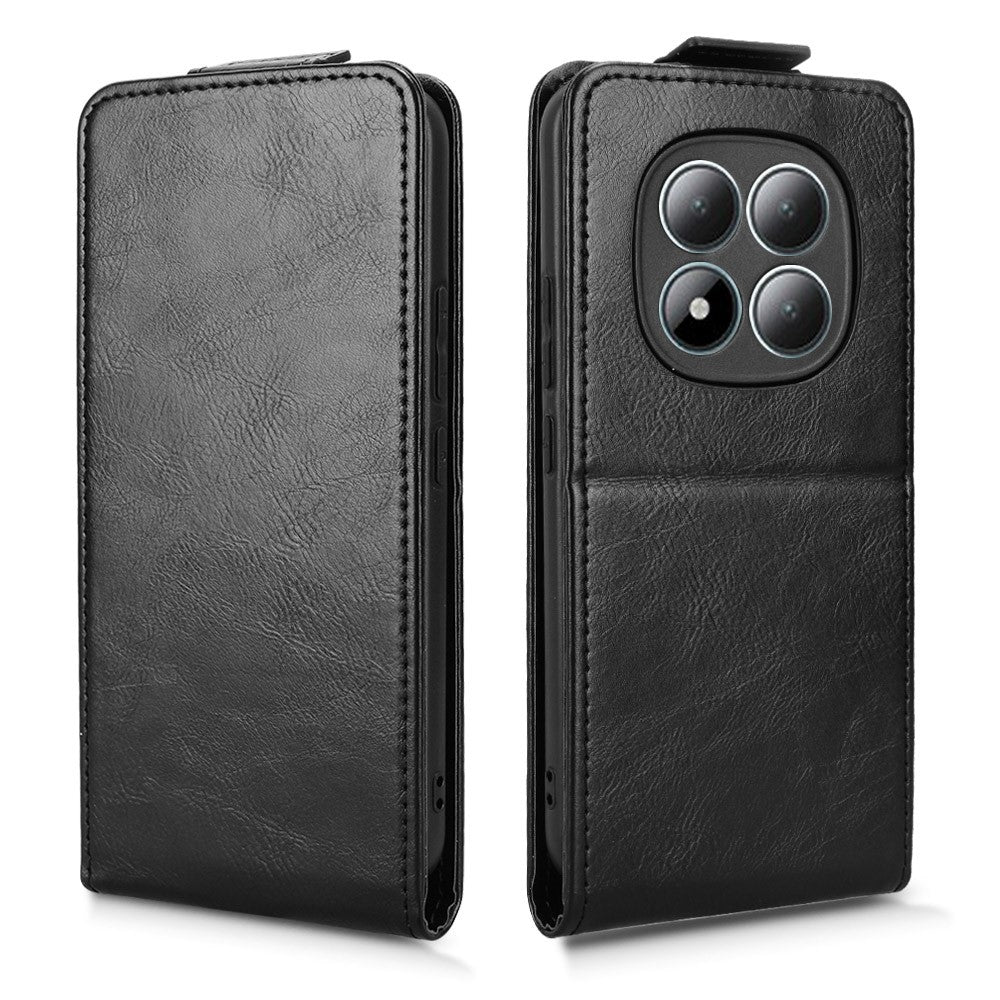 For Xiaomi Poco M8 Pro 5G / Redmi Note 15 Pro+ 5G (Global) Stand Case Magnetic Clasp Vertical Flip Leather Phone Cover with Card Holder - Black