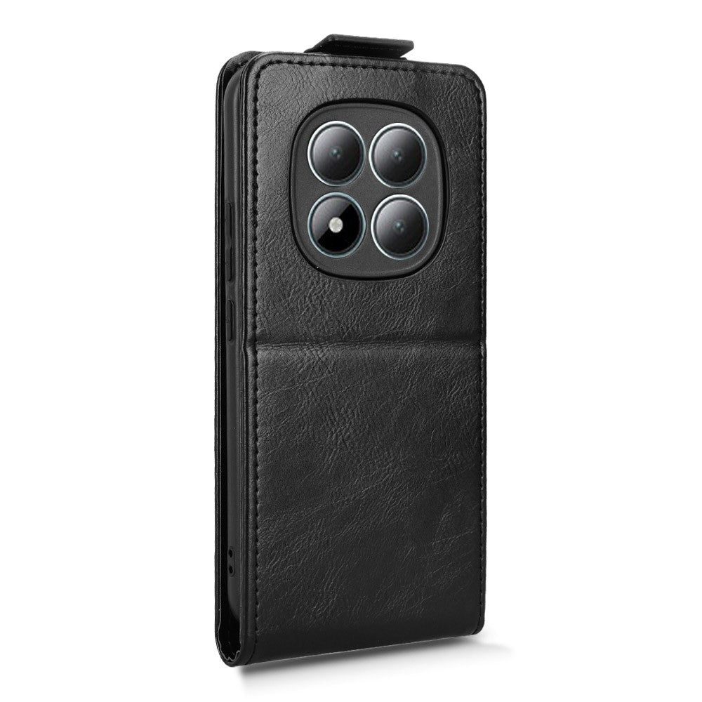 For Xiaomi Poco M8 Pro 5G / Redmi Note 15 Pro+ 5G (Global) Stand Case Magnetic Clasp Vertical Flip Leather Phone Cover with Card Holder - Black