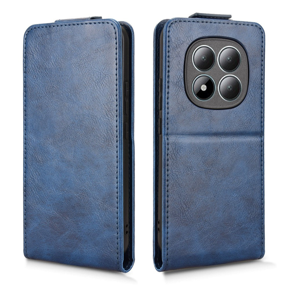 For Xiaomi Poco M8 Pro 5G / Redmi Note 15 Pro+ 5G (Global) Stand Case Magnetic Clasp Vertical Flip Leather Phone Cover with Card Holder - Dark Blue