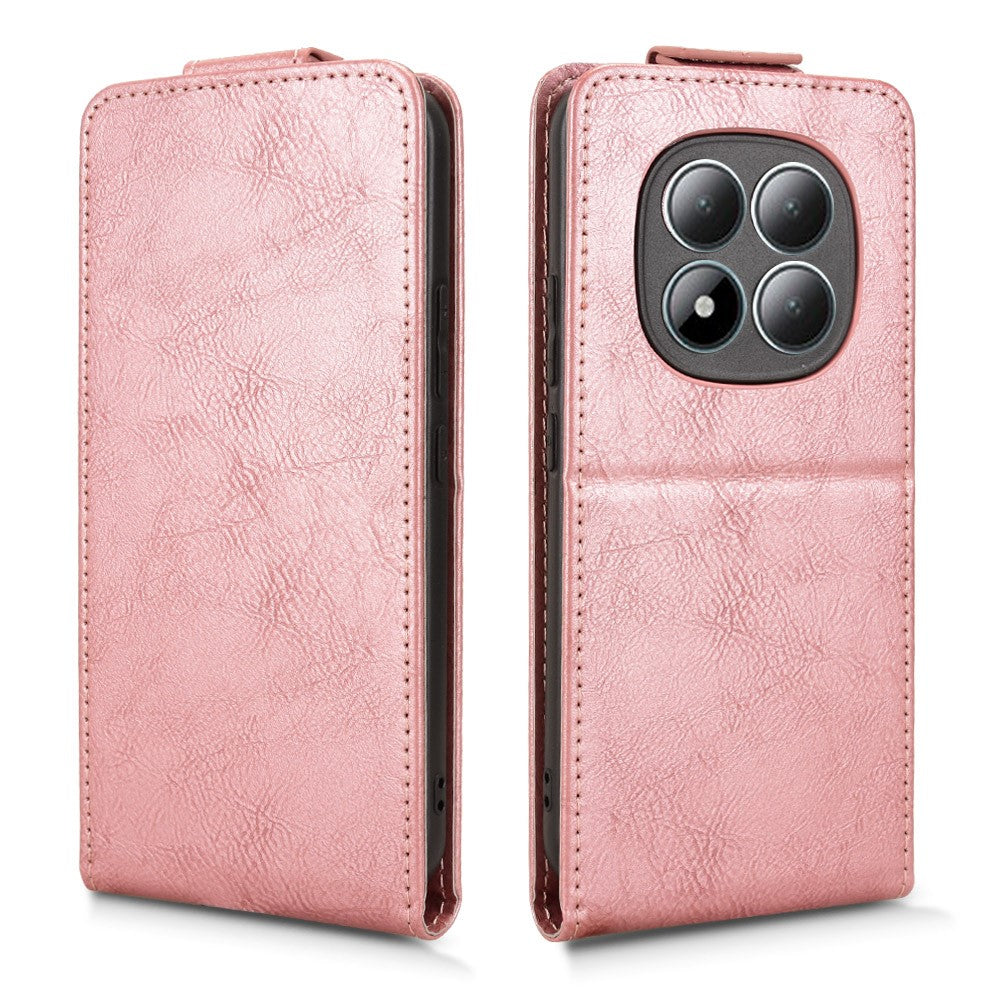 For Xiaomi Poco M8 Pro 5G / Redmi Note 15 Pro+ 5G (Global) Stand Case Magnetic Clasp Vertical Flip Leather Phone Cover with Card Holder - Rose Gold